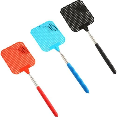 Fly Swatter Inset Killer Stretch Indoor Outdoor Pest Control Soft Tough Handle Retractable Manual Rackets