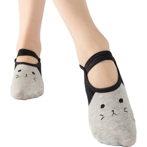 KoKossi A Pair Cat Pattern Yoga Socks Indoor Dance Fitness Breathable And Quick To Wick Away Perspiration Sport Yoga Socks