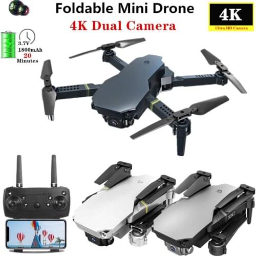 New Mini Drone 4K HD Camera WIFI FPV Quadcopter With Camera Drone Foldable RC Helicopter RC Drones Selfie Dron Toy Gifts VS E88