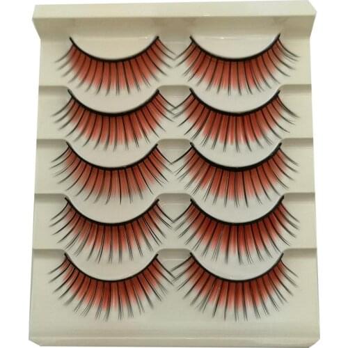 Hot Fashion Colored False Eyelashes Thick Long Natura Lashes Extension for Stage