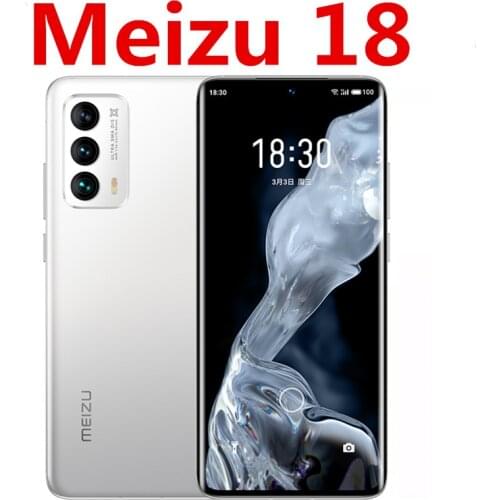 Stock Meizu 18 5G Smart Phone 6.2" 120HZ 3200X1440 Screen Fingerprint Snapdragon 888 12GB RAM 256GB ROM 64.0MP 18W Charger