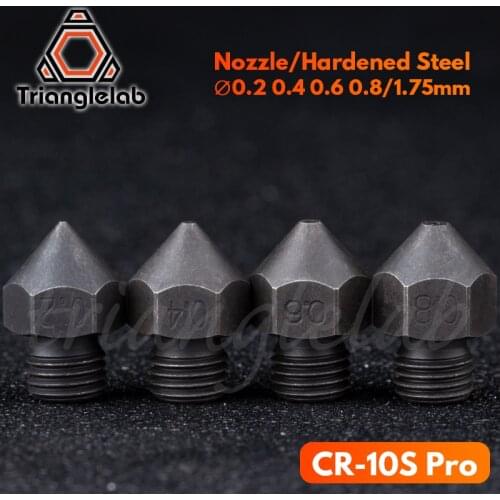 Trianglelab CR-10S pro Hardened steel Nozzle High temperature printer1.75MM J-head cr10S PRO heat block hotend Thread m6
