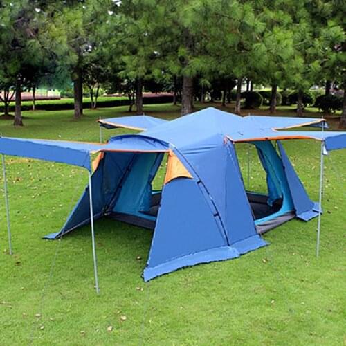 Quick Open Sunshade High Quality Double Layer 3-4person Family Party Gardon Beach Camping Tent With Large Space Awning