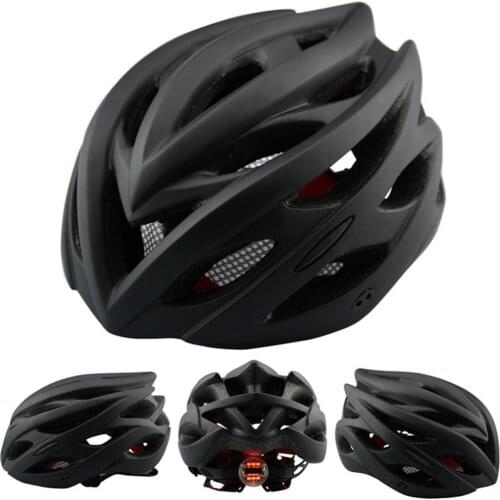 Bicycle Matte Air Vents Back Light Integrally Molded Mountain Road Bike Helmet Bike Helmet