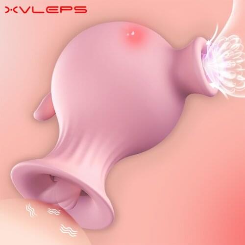 Xvleps Cute Sex Sucking Toys for Women Vagina Balls Masturbation Clitoris Stimulator Tongue Vibrator Egg Pussy Licking Tools