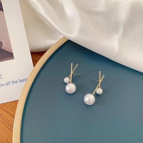 D419 Pearl Earrings Fine Jewelry 925 Sterling Silver Round 4-5mm 8-9mm Natural Fresh Water White Pearls Stud Earrings for Women