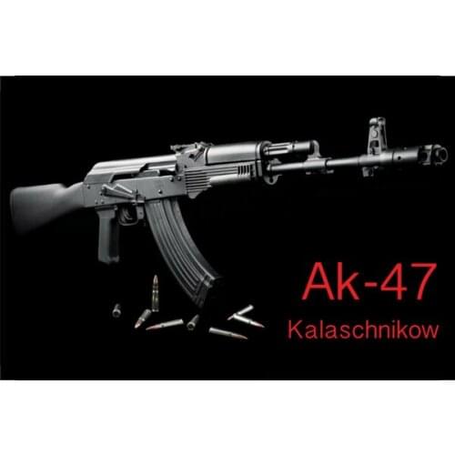 Ak 47 Kalashnikov Tin Sign Shield Arched Metal Tin Sign 20 x 30 cm 8X12IN/Home Kitchen Retro Bar Pub Wall Decor