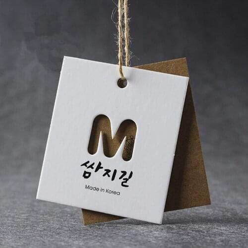 10000Set/Lot (20000PCS) Factory Custom Printing Sewing Hangtag Clothing/Bag/Shoes HangTag With Free String