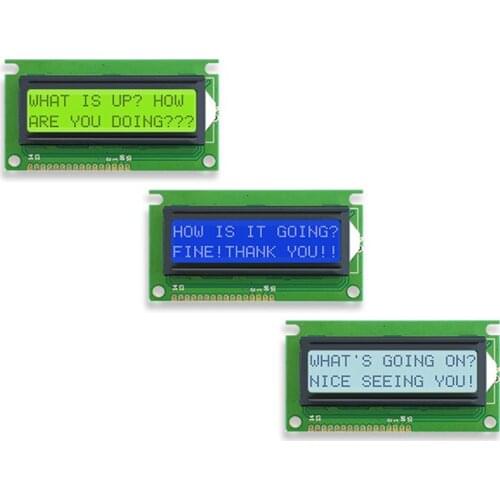 16PIN Parallel Character LCD1602 SPLC780C Controller 5V Grey White Backlight