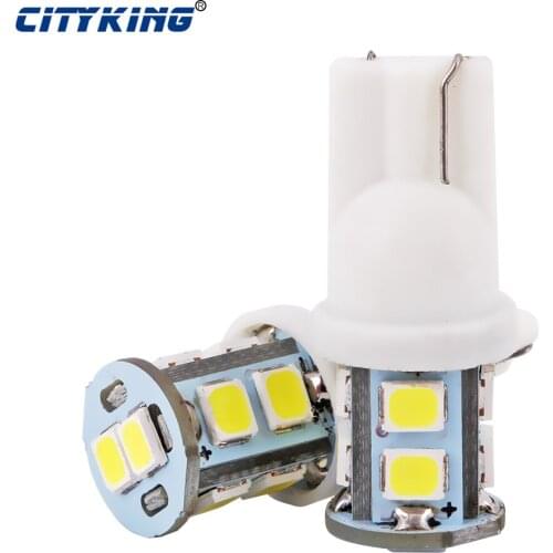 2pcs Car T10 led 10smd 2835 SMD Car Bulb Car Auto LED T10 10led 194 W5W led 168 Wedge Door Instrument Side Bulb Lamp