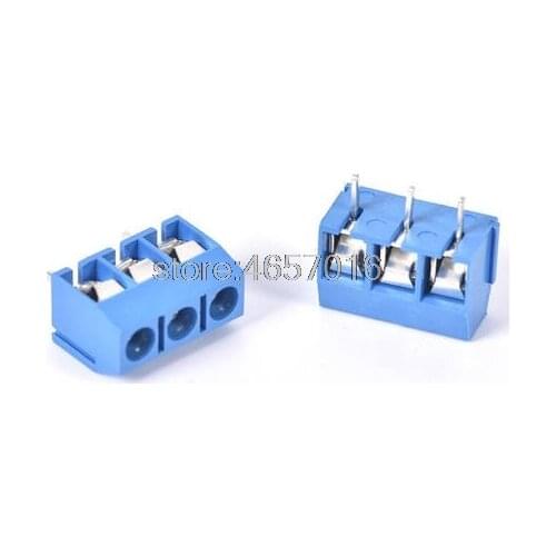 200PCS KF301-5.0-3P KF301 "- "Screw 3Pin 5.0mm Straight Pin PCB Screw Terminal Block Connector
