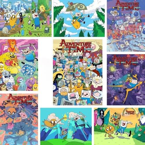 5D Diamond Painting Adventure Time Poster Diamond Embroidery DIY Diamond Art Full Diamond Handmade Gift