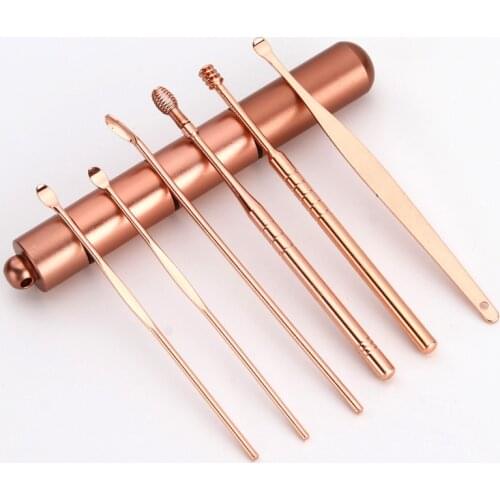 6 In 1 Portable Ear Cleaning Set Reusable Ear Wax Removal Ear Cleaner with Storage Box For Home Outdoor UD88