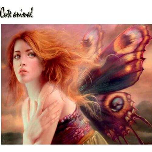 DIY Square Round Diamond Painting butterfly fairy Full Drill Diamond MosaicHandmade Embroidery Rhinestone icons 5D Home Decor