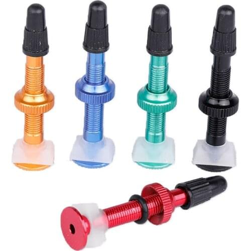 1pcs No Tubes Tubeless Presta Aluminum Valves 54mm MTB Road Bike Bicycle Accessories