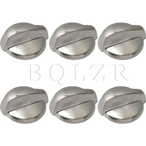 BQLZR 6 Pcs WB03T10295 Silver Cooktop Burner Control Knob Replacement for GE