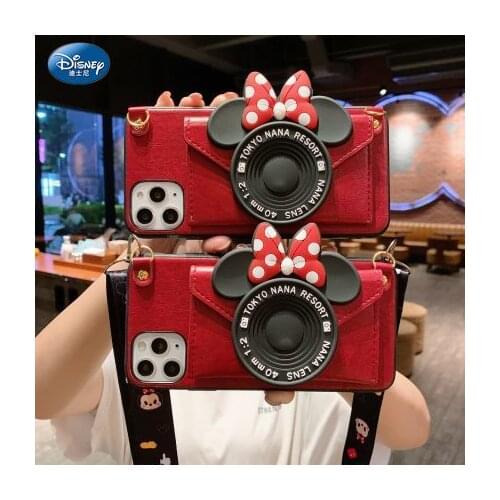 Disney mobile phone case protective cover is suitable for iphone 8 plus case 7/8/se/X/XR/11/12min phone purse zz0525