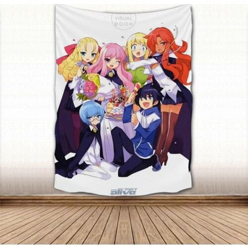 Zero No Tsukaima Tapestry Colorful Psychedelic Decorative Carpet Wall Fabric For Living Room Bedroom Tapestries Accessories