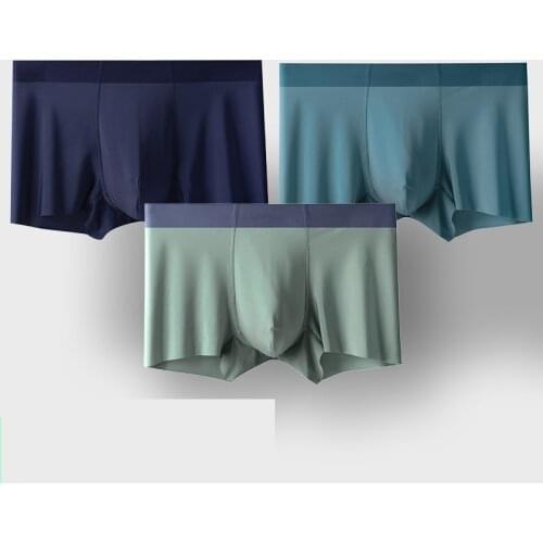 Mens Underwear Boxers Men Boxershort Panties Man Boxeur Homme Underpants Calzoncillos Bamboo Fiber Mesh Loose Designer 2020 3pcs