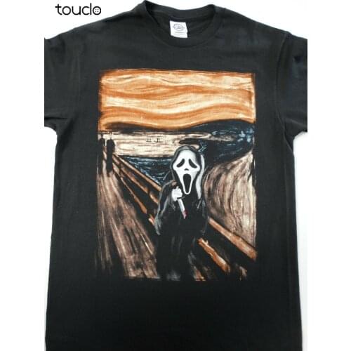 Scream Ghost Face With Knife The Scream Abstract Horror Movie T-Shirt