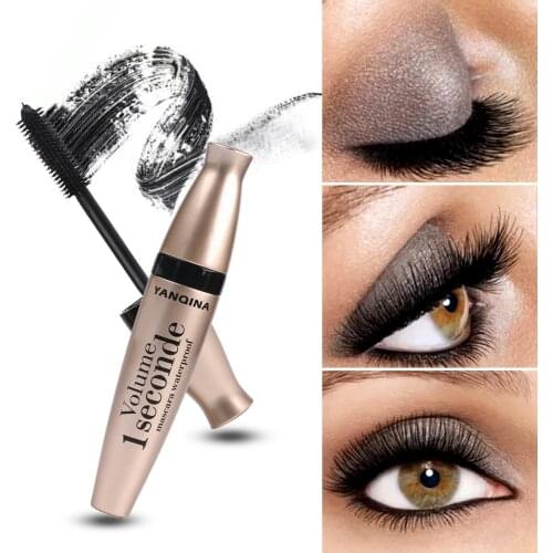 Hot Selling yanqina 8818 Mascara Silica Gel Brush Densely Curling Waterproof Makeup Cosmetic Gift for Women or Girl
