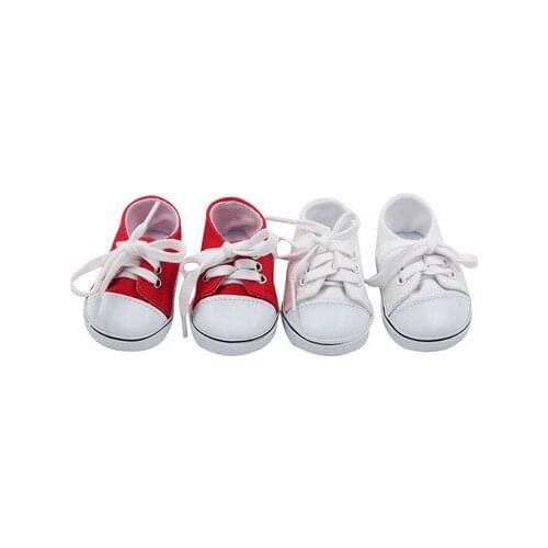 New Pattern Canvas Shoe For 43Cm Baby New Born Reborn Doll&18 Inch American Our Generation Girl`s Toy