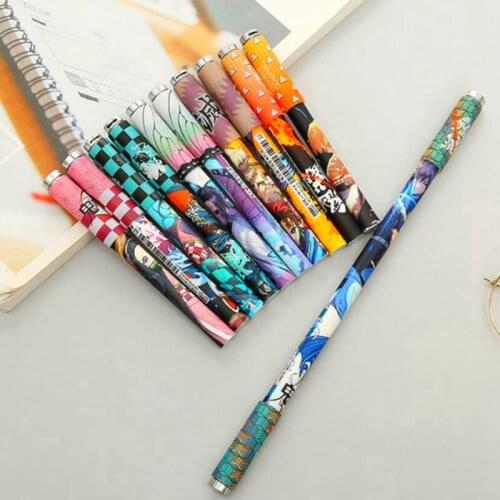 Demon Slayer Kimetsu no Yaiba Magnetic Glow Turn Pen Bright Pen Beginner Turn Pen Colorful Bright Pen Stationery