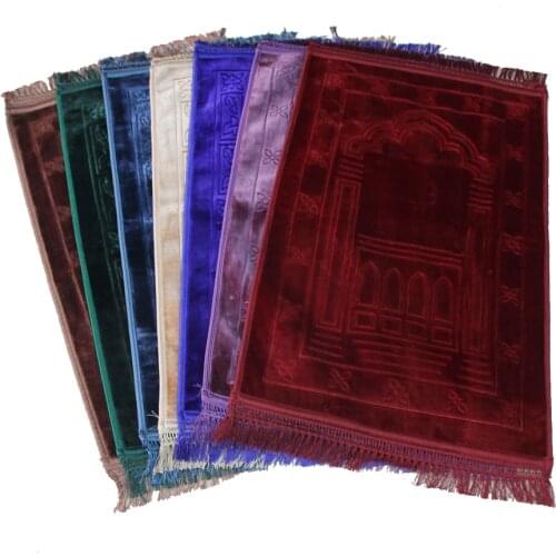 Islam prayer mat muslim prayer mat rug portable foldable arabic sejadah rug carpet tapis de priere Islam Plush Fabric Mats