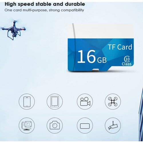 Memory Card 16GB TF Memory Card C10 High Speed Large Capacity TF Card with Card Sleeve for Driving Recorder Monitoring Devices