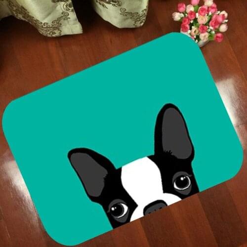 Mats Anti Slip Floor Mat Fashion Boston Terrier Funny dog puppy Carpet Printed Pattern Carpet Rug for Bathroom Door Living Room