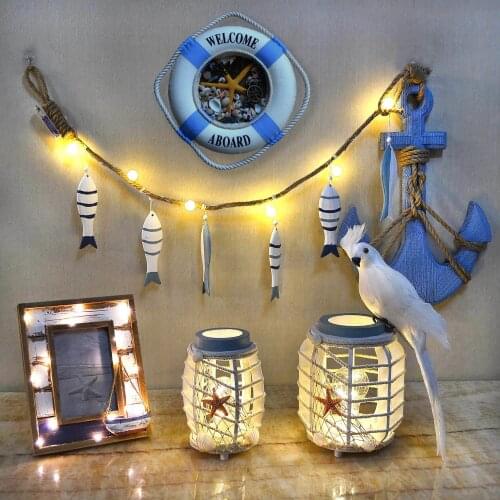 Creative LED luminous mediterranean ocean style home night lantern string decoration personalized indoor bedroom decorations