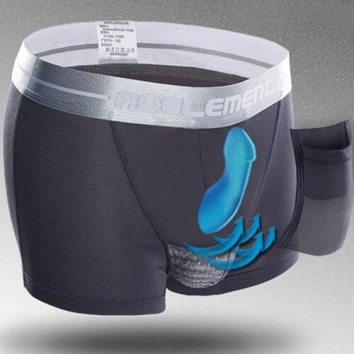 Mens boxers short health underwear scrotum sac bag physiological health care boxer modal u convex separation boxer