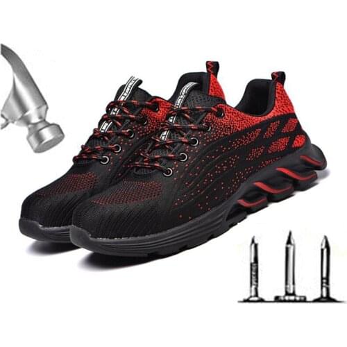 Mens outdoor leisure protective shoes steel toe indestructible anti-smash anti-stab safety boots electrician work shoes M538