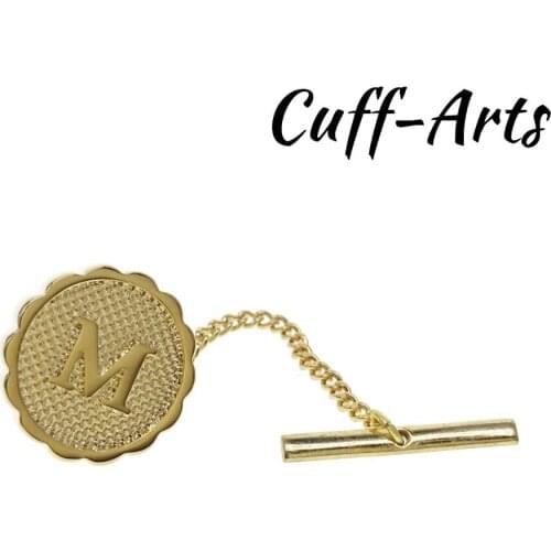 Brooch Lapel Pin For Men Tie Tac Letter M Tie Tac Lapel Pin Jewelry Broche PIN de la solapa By Cuffarts P10278