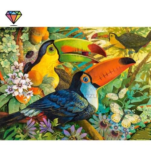 Full Round Diamond Embroidery Bird 5D DIY Mosaic Animal Picture Set Spring Home Decoration Crafts Gifts Multiple Size Options