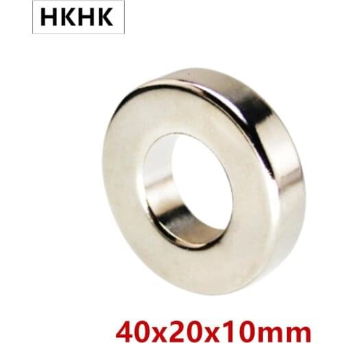 NdFeB Magnet Ring OD 40x20x10 (+/-0.1)mm thick Strong Neodymium Permanent Magnets Magnetic Tube Precision 1-5PCS