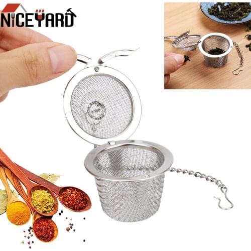 NICEYARD Stainless Steel Mesh Herbal Ball Seasoning Ball Reusable Teakettle Locking Tea Filter Tea Spice Strainer