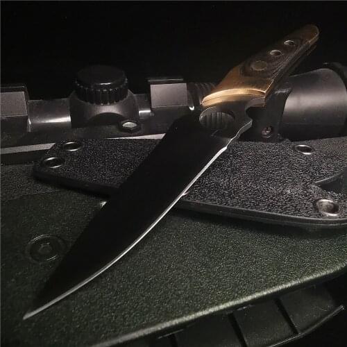 5.12"" Inches Stainless Steel Fixed Blade, Pocket Knifes, Outdoor Camping Survival Knife, Sharp and Durable, with Scabbard