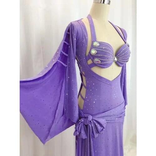 Bellydance oriental dress Belly Indian dress eastern baladi saidi swing robe dance costumes bra belt skirt dress wear outfit