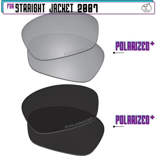 EZReplace Polarized Replacement Lenses for - Oakley Straight Jacket 2007 Sunglasses - Blk P Plus-SirP Plus