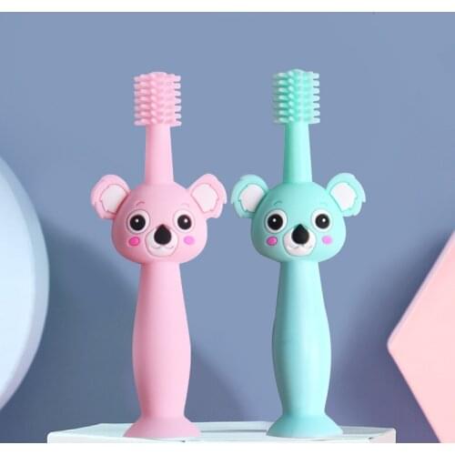 Silicone Koala Teether Baby Care For Teeth Baby Silicone Tooth Brush Food Grade Teething Brush For 0-6 Months