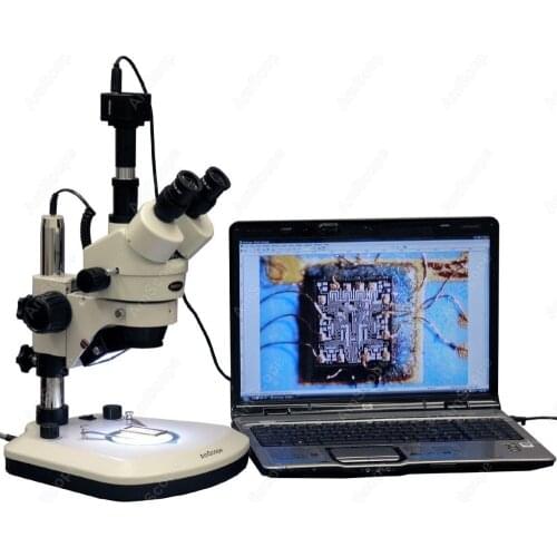 LED Low Heat Microscope--AmScope Supplies 3.5X-90X LED Low Heat Zoom Stereo Microscope + 8MP Digital Camera