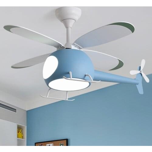 Helicopter modern aircraft ceiling fan with led light Childrens lights chandeliers with fans backlit lamp chandelier lighting
