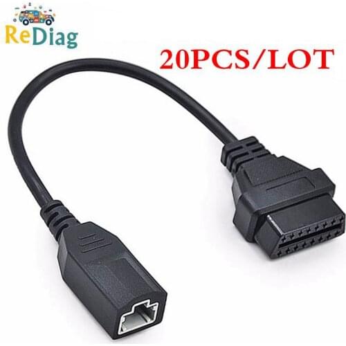 High quality Car Diagnostic Cable Connector For Honda 3PIN to 16PIN For Honda 3 PIN OBD OBD2 Auto Diagnostic Cable 20Pcs/Lot
