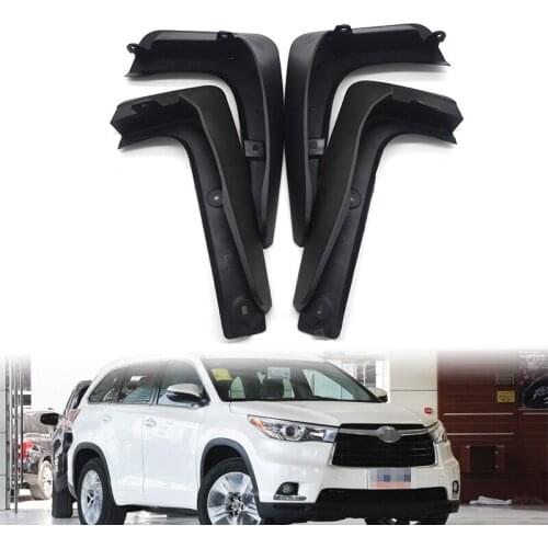 ZD Car Mudflaps Fit For 2014 2015 2016 2017 Toyota Highlander / Toyota Kluger Mudflap Accessories Front Rear Mudguards fenders