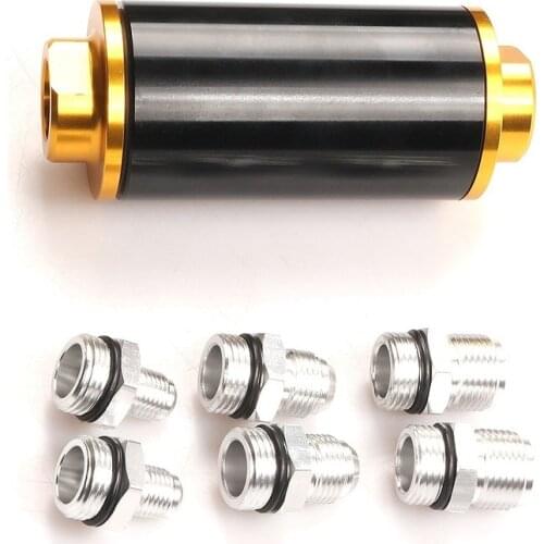 1Pc Car Universal aluminum alloy 58MM Fuel filter high flow magnetized gasoline filter element Car Modification accessories