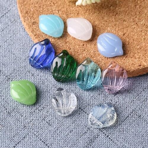 10pcs/lot Wholesale 12x15mm Multicolored Lampwork Shell Beads Crystal Czech Glass Beads Craft DIY Jewelry Making Accessories