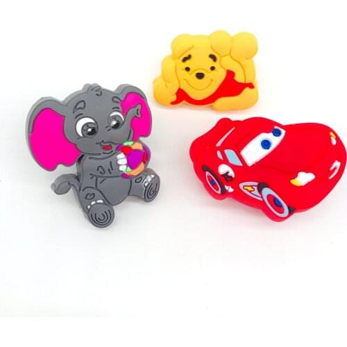 2pcs Cute Cartoon Elephant Bear Drawer Knobs for Children Room Cabinet Desk Dresser Knobs Prevent Kids Furniture Pull Handle