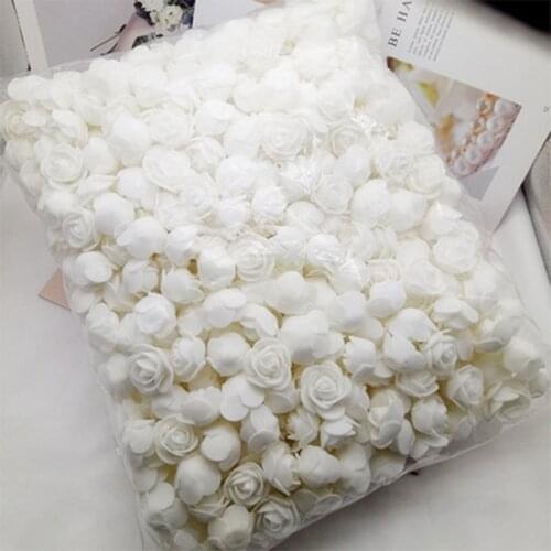 200pcs 2CM mini PE foam rose head artificial flower handmade rose head DIY weddin home decoration holiday party supplies