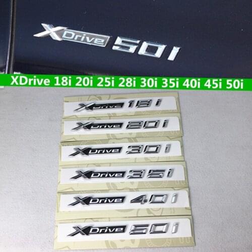 2X 3D ABS Xdrive 20i 28i 30i 35i 40i 50i Emblem Badge Car Fender Sticker For BMW X1 E84 F48 X3 E83 F25 X5 E53 E70 F15 X6 E71 F16